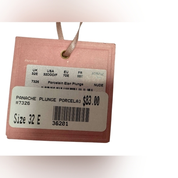 Panache NWT Porcelain Elan Plunge Bra Nude Size 32E - Picture 5 of 6